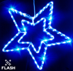 Obrázek z Vánoční LED osvětlení hvězda 55 cm s flash efektem - dekorace na okno, dveře, výlohu 