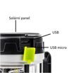 Obrázek z Solární LED svítilna s USB a nouzovou nabíječkou 