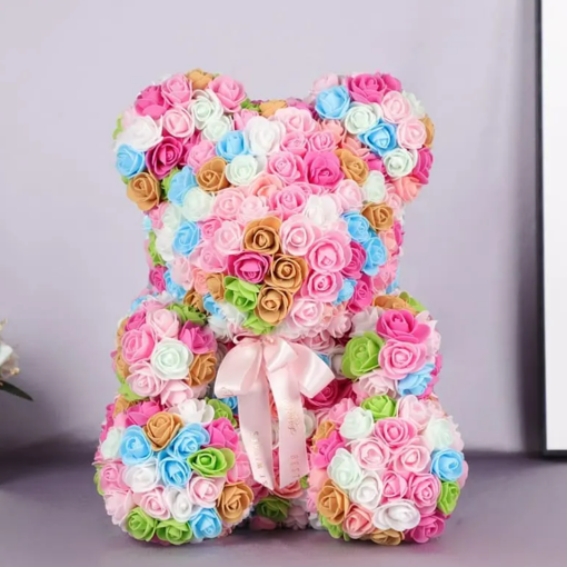 Obrázek z Medvídek z růží 40 cm multicolor 
