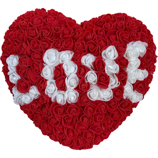 Obrázek z Srdce z růží s nápisem LOVE 