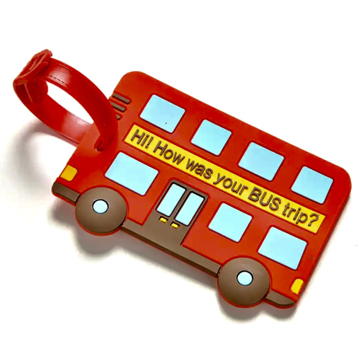 Obrázek z Visačka na zavazadlo z 3D gumy - autobus 