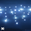Obrázek z Vánoční osvětlení venkovní, světelné LED krápníky 210 ks/10 m s flash efektem a časovačem, černý kabel 