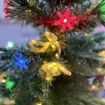 Obrázek z Svítící Vánoční LED stromek, stromeček 90 cm s optickým vláknem a led mašlemi 