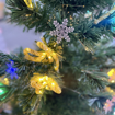 Obrázek z Svítící Vánoční LED stromek, stromeček 90 cm s optickým vláknem a led mašlemi 