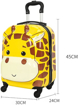 Obrázek z Dětský 3D kufr na 4 kolečkách - žirafa 