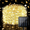 Obrázek z Solární vánoční osvětlení 100 LED / 11 m – dekorativní světelný řetěz bez připojení k elektrické síti 
