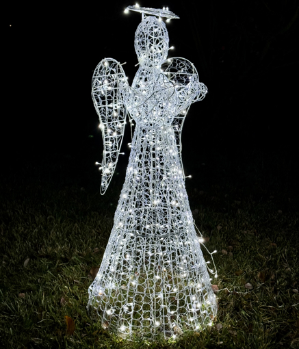 Obrázek z Světelný vánoční LED anděl 140 cm s flash efektem 