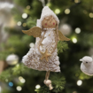 Obrázek z Anděl závěsná dekorace na vánoční stromeček s třpytivými detaily 
