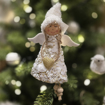 Obrázek z Anděl závěsná dekorace na vánoční stromeček s třpytivými detaily 
