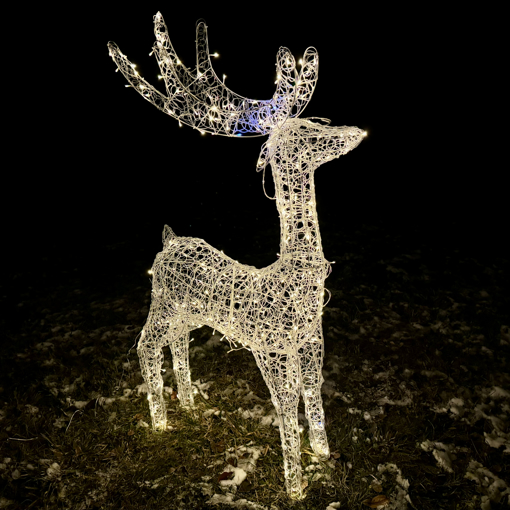 Obrázek z Vánoční svítící 3D LED sob velký 180 cm s flash efektem 