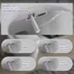 Obrázek z Japonský inteligentní bidet Kakat-du s dálkovým ovládáním, vyhříváním, sprškou, sušením, mycí funkcí a automatickým otevíráním prkénka 