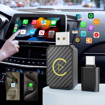 Obrázek z Adaptér CarPlay Android Auto bezdrátový 2v1 - USB/USBC Plug & Play 