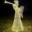 Obrázek z Venkovní XXL LED anděl s trumpetou 140 cm s flash efektem 