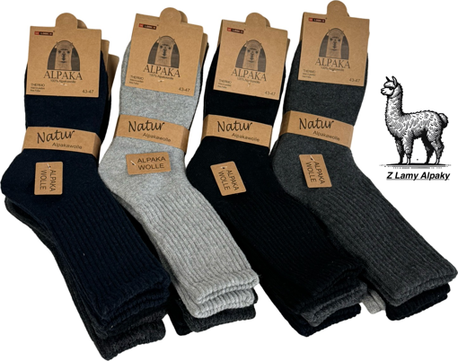 Obrázek z Pánské vlněné ponožky Lama Alpaka sada 9 + 3 páry 