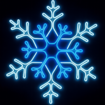 Obrázek z PROFI venkovní vánoční LED osvětlení dvojitá vločka 70 cm s propojovacím systémem 