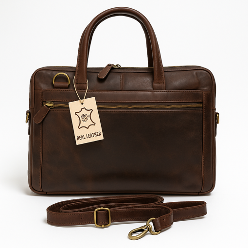 Obrázek z Luxusní kožená taška na notebook 13–14” | Ručně vyráběná z pravé kůže 