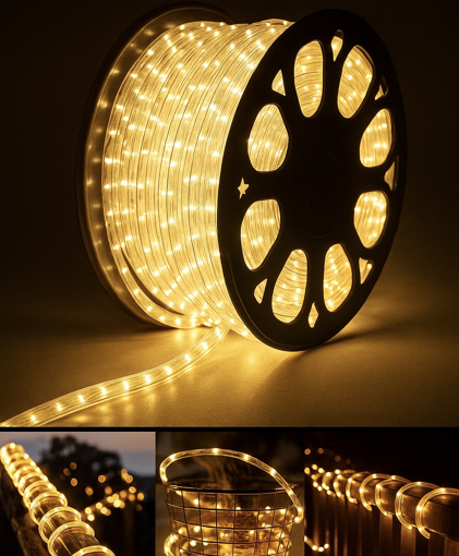 Obrázek z Světelný LED kabel, trubice venkovní 100m 