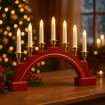 Obrázek z Vánoční osvětlení svícen, dřevěnná dekorace za okno 7ks 