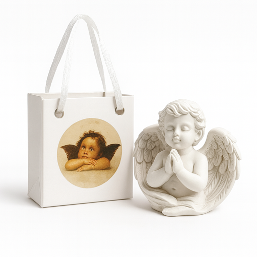 Obrázek z Strážný Anděl pro štěstí v dárkové taštičce – něžný talisman pro klid a ochranu 