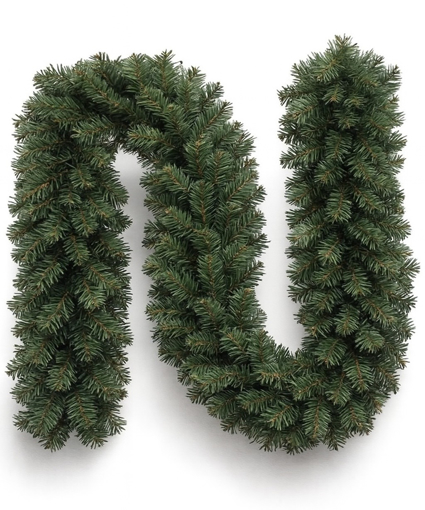 Obrázek z Vánoční zelená girlanda 2,7 m – hustá výzdoba pro domov, kancelář i výlohy 