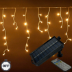 Obrázek z Solární vánoční osvětlení venkovní, světelné LED krápníky 105ks/7,5m s propojovacím systémem, ovladačem, časovačem a regulací intenzity svícení 