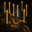 Obrázek z Kouzelnické levitující svíčky s magickou hůlkou – LED, sada 10 ks 