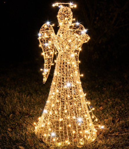 Obrázek z Světelný vánoční LED anděl 140 cm s flash efektem 