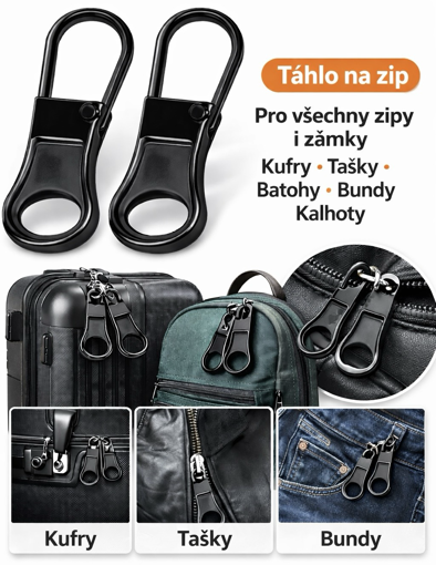 Obrázek z Náhradní táhlo na zip sada 2 kusy – rychlá oprava zipu, jezdce zipu 