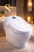 Obrázek z Japonský inteligentní bidet KAKAT-DU s dálkovým ovládáním, vyhříváním, sprškou, sušením, mycí funkcí a automatickým otevíráním prkénka 