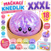 Obrázek z XXXL Mystery Glitter Squishy Dumpling 18 cm – gigantický antistresový mačkací knedlík 