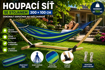 Obrázek z Houpací síť se dřevěným stojanem 300 × 100 cm | Nosnost 150 kg | Pohodlný relax na zahradu a terasu 