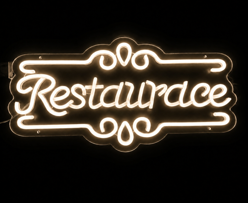 Obrázek z LED neon RESTAURACE 50 cm – světelný nápis a reklama pro restaurace 