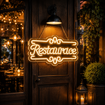 Obrázek z LED neon RESTAURACE 50 cm – světelný nápis a reklama pro restaurace 