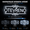 Obrázek z LED neon OTEVŘENO 50 cm – světelná cedule a reklama, teplá / studená bílá 