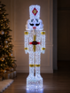 Obrázek z XXL LED vánoční louskáček 150 cm – svítící venkovní i vnitřní vánoční dekorace s časovačem 