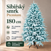 Obrázek z Umělý vánoční stromek Sibiřský smrk PREMIUM 180 cm – tyrkysové zasněžení, 3D + klasické jehličí, stojan v balení 