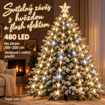 Obrázek z Vánoční světelný závěs venkovní s hvězdou 480 Rice LED + flash efekt a časovač 