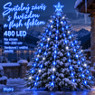 Obrázek z Vánoční světelný závěs venkovní s hvězdou 480 Rice LED + flash efekt a časovač 