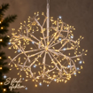 Vánoční světelná koule Stellora 25 cm, 924 LED, teplá bílá se studenými záblesky