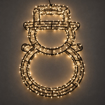 Závěsný LED sněhulák 45 cm – teplá bílá