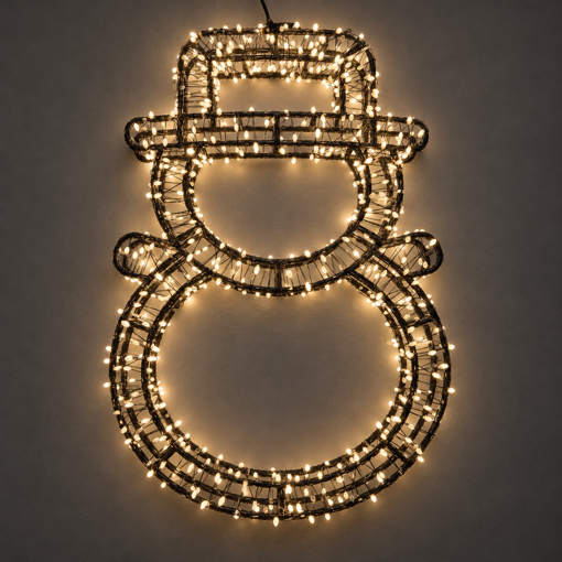 Závěsný LED sněhulák 45 cm – teplá bílá