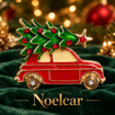 Obrázek z Vánoční brož Noelcar – červené autíčko se stromečkem 